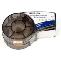 Brady M21-1000-427 tape gelamineerd vinyl | zwart op wit | 25,4mm x 4,30m