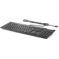 HP Tenká toetsenbord, BusinessSmartcard, Volledige grootte (100%), Kabel, USB, Mechanische schakelaar, Zwart