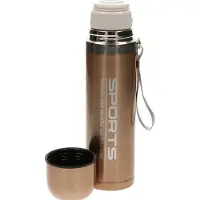 Concorde Thermosfles Metallic - RVS - isoleerfles - goud - 500 ml - Thermoflessen - met draaglus