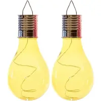 Lumineo Lampbolletje - 8x stuks - LED - geel - solar verlichting - 14 cm - tuinverlichting