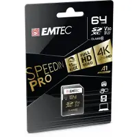 Emtec ECMSD64GXC10SP SD 64GB UHS-I U3 V30 SpeedIN Pro