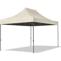 TOOLPORT 3x4,5 m Easy up partytent, PREMIUM staal 40mm, crème