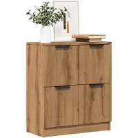 vidaXL Dressoir 60x30x70 cm bewerkt hout artisan eikenkleurig