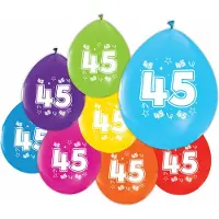 We Fiesta 16 Ballonnen 12″ 2 Zijdig bedrukt 45 jaar - Versiering Slinger Feestdecoratie Decoratie Verjaardag Jubileum Ballon Feest