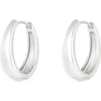 Yehwang Zilverkleurige Classy hoop dames oorbellen - Kleine Oorring - RVS - Nikkelvrij - Cadeau - Sieraden