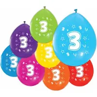 We Fiesta 16 Ballonnen 12″ 2 Zijdig bedrukt 3 jaar - Versiering Slinger Feestdecoratie Decoratie Verjaardag Jubileum Ballon Feest