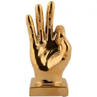 Present Time Decoratie Statue Perfecto Ceramic Gold Plated