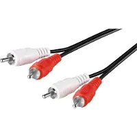 Goobay Tulp stereo audio kabel - zwart - 5 meter