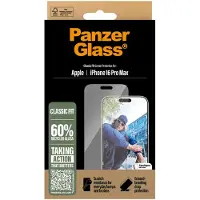 PanzerGlass Screenprotector geschikt voor Apple iPhone 16 Pro Max Glazen | Classic Fit Screenprotector - Case Friendly