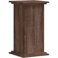 vidaXL Plantenstandaard 33x33x60 cm bewerkt hout bruin eikenkleurig