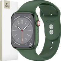 TechProtection SILICONEN APPLE WATCH 4 / 5 / 6 / 7 / 8 / 9 / SE / ULTRA 1 / 2 (42 / 44 / 45 / 49 MM) OLIJF