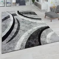 Paco Home Vloerkleed Woonkamer Laagpolig Vintage Handgemaakt Contour Gesneden 3D Look 160x230 cm