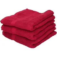 Jassz 3x Voordelige badhanddoeken rood 70 x 140 cm 420 grams - Badkamer textiel handdoeken