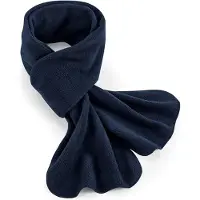 Result Warme fleece winter sjaal voor volwassenen - donkerblauw - 100% gerecycled polyester
