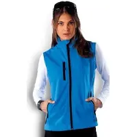 Kariban Softshell bodywarmer blauw voor dames - Waterproof/waterdichte sport vesten XL (42/54)