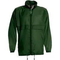 B&C Heren regenkleding - Sirocco windjas/regenjas in het donkergroen -