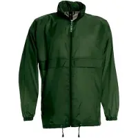B&C Heren regenkleding - Sirocco windjas/regenjas in het donkergroen -