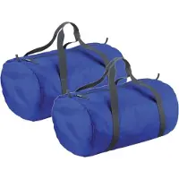 Bagbase Sporttas/weekendtas - 2x stuks - blauw - 32 liter - Reistas - 50 x 30 x 26 cm - polyester - 1 compartiment