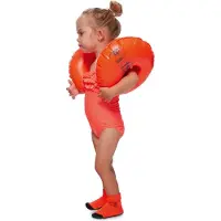 Bema 2x Oranje zwembad sokken maat 24-27 - Anti uitglijden sokken voor kinderen - zwemsokken
