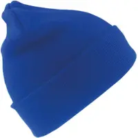 Result Heren/dames Beanie Wintermuts - blauw - 100% acryl wol - warme mutsen - Dubbel dikke stof