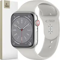 TechProtection SILICONEN APPLE WATCH 4 / 5 / 6 / 7 / 8 / 9 / SE / ULTRA 1 / 2 (42 / 44 / 45 / 49 MM) STEEN