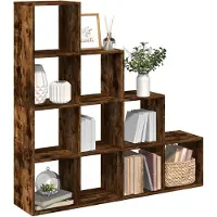 vidaXL Kamerscherm / boekenkast 131,5x29x131,5 cm hout gerookt eiken