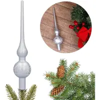 Sarcia.eu Zilveren Kerstboomtopper, Kleine Puntige Boomtopper, 20 cm