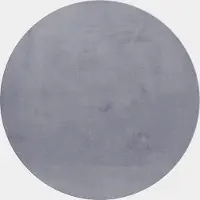 Muratap Pouffy fluffy hoogpolig rond vloerkleed uni kleur - woonkamer