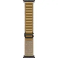Apple Watch Strap 49mm - Black Titanium Finish - Tan - Alpine Loop - L (165-210mm)