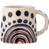 Bloomingville | Shama espressokop, kleurrijk, steengoed | 5 cm (diameter) x 5 cm (hoogte) | 82061093