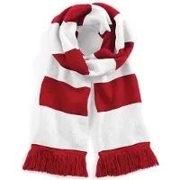 Beechfield Sjaal met brede streep rood/wit