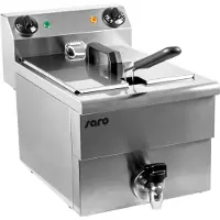 Saro Friteuse met afvoer 1 x 10 Liter met 2 jaar garantie