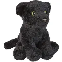 Ravensden Pluche knuffel dier zwarte panter - 15 cm - Speelgoed panters knuffelbeesten - Knuffeldier