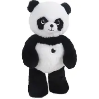 Sandy Knuffeldier Panda beer Bamboo - zachte pluche stof - dieren knuffels - zwart/wit - 32 cm - Knuffeldier