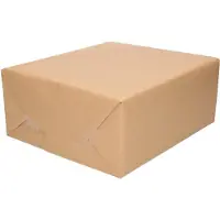 Duni 3x Verjaardag kadopapier bruin 500 x 70 cm kraftpapier - Cadeaupapier