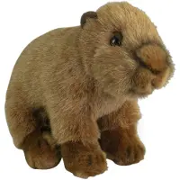 Nature Planet Knuffeldier Capybara - pluche stof - premium knuffels - bruin - 18 cm - Knuffeldier