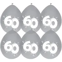 Haza Jubileum/leeftijd thema ballonnen 60 jaar 30x stuks 29 cm - Ballonnen