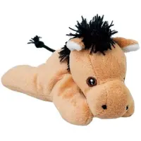 Nature Planet Paardje - lichtbruin - 13 cm - pluche dieren knuffels - Paarden - Knuffel boederijdieren