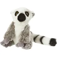 Nature Planet Ringstaart Maki aap - grijs - 18 cm - pluche dieren knuffels - Apen - Knuffeldier