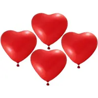 Partyxplosion Valentijnsdag rode hartjes vorm ballonnen 36x stuks van 27 cm - Ballonnen