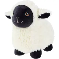 Keel Toys pluche schaap/lammetje knuffeldier - wit/zwart - lopend - 18 cm - Knuffel boederijdieren