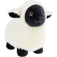 Keel Toys pluche schaap/lammetje knuffeldier - wit/zwart - lopend - 25 cm - Knuffel boederijdieren