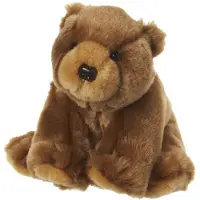 Nature Planet Knuffel bruine beer 12 cm - Knuffelberen