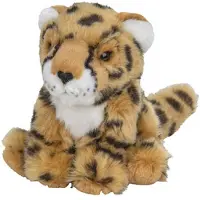 Nature Planet Pluche kleine cheetah/jachtluipaard knuffel van 15 cm - Knuffeldier