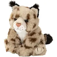 Nature Planet Pluche Lynx puppy knuffel van 14 cm - Knuffel bosdieren
