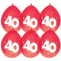 Haza Jubileum/leeftijd thema ballonnen 40 jaar 30x stuks 29 cm - Ballonnen