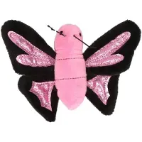 Nature Planet Knuffel roze vlinder 10 cm - Knuffeldier