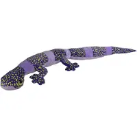 Nature Planet Knuffeldier Gekko Hagedis - pluche stof - premium knuffels - paars/zwart - 112 cm - Knuffeldier