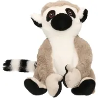 Ravensden Pluche knuffel dier Ringstaart Maki Aapje - 23 cm - Knuffelbeesten Apen - Knuffeldier