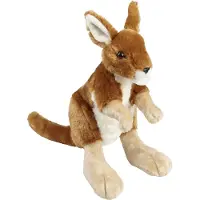 Ravensden Pluche knuffel dier Kangoeroe - 30 cm - Kangoeroes knuffelbeesten - Knuffeldier